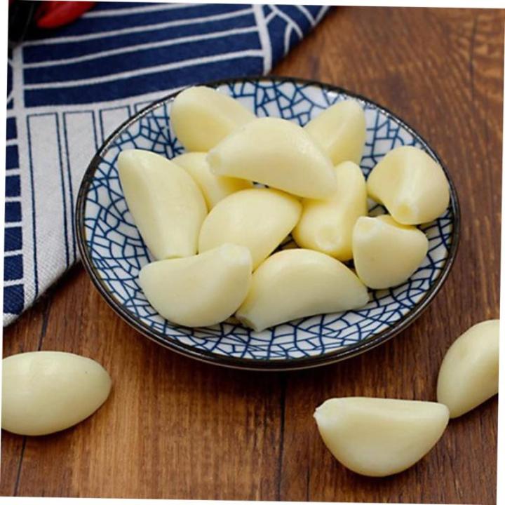 1 Satz Simulierter Knoblauch Realistische Knoblauchzehen Grüner Knoblauch Küchendekoartikel Simulierte Knoblauchzehen Gefälschtes Gemüse Simulierte Gemüsemodelle PVC 12st