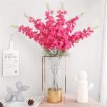 Delphinium 6 stuks 85 cm zijden bloemen felroze faux ridderspoor bloemen lange stengel bloemen voor hoge vaas nepbloemen bloemen bloemstukken voor tafels (felroze)