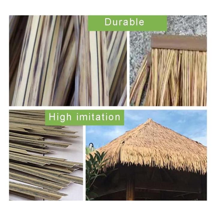 ZJGZDCPHDPB Kunststof Stro PE PVC Simulatie Stro Stro Stro Dakbedekking Kunststof Tegels Brandvast Kunststro Gazebo - Kleur: Geel D, Maat: 2 stuks (Kleur: Geel f, Maat: 1 stuk)