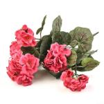 Künstliche Geranien, Blumen, künstliche Pflanze, Geranie, Busch, Blumen, künstliche Flora, Heimdekoration, Zubehör, künstliche Pflanzen (dunkelrosa)
