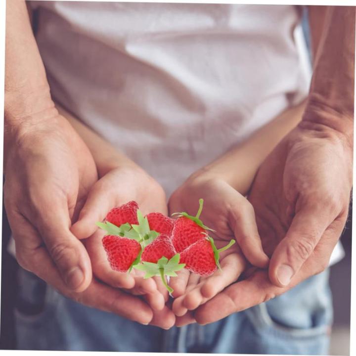 3 Sätze Simuliertes Erdbeer Küchenfruchtmodell Falsche Fruchtdekoration Gefälschte Früchte Gefälschte Erdbeeren Künstliche Früchte Erdbeeren Erdbeer Requisiten 18 Stück * 3