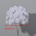 Reine weiße Rose Blume Kugeln, gefälschte Blumen Rosen Kugeln, künstliche Florale Kugel für Mittelstücke Tische, Party, Valentinstag (40cm)