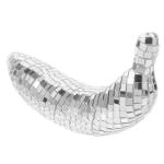 4 Stück Disco-Banane Bühne Ornamente Boho Bananenkostüm Schwimmbad Schaustücke Fischernetz-dekor Gast Laternen Thema Reflektierende Spiegelkugel Disco-Frucht-Requisite Tisch Gl