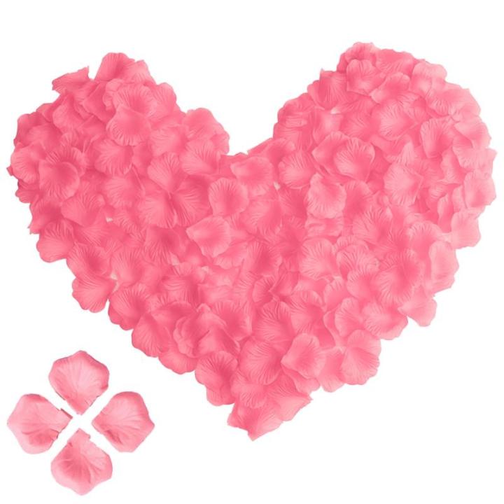 1200 stück Künstliche Rosenblätter, Romantische Rosenblätter Deko, Künstliche Rosenblüten Getrocknet für Hochzeit, Valentinstag, Jahrestag, Tischdekoration, Geburtstag, roma