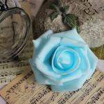 50 x schuimkoppen, bloemhoofden, kunstbloemen, bruidsboeket, huisdecoratie, rozen, lichtblauw