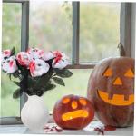 Ceramic Ornaments 10 Stück Augen-Arrangement, Ornamente, künstliche Arrangements, Schwarze künstliche Blumen, Party, Halloween, Stiele, Dekor, emuliertes Polyester Ceramic Ornam