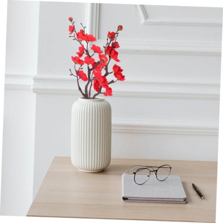 2st Simulation Pflaumenblüte Blumenvase Rosenstrauß Einmachgläser Dekoration Blumenstrauss Blumenstrauß Gefälschtes Pflaumenblütenornament DIY Pflaumenblüten-dekor Plastik R