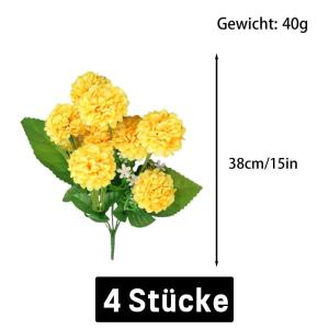 Dekoblumen Künstlich Hortensie Unechte Blumen Kleine Kugel Künstliche Blume Braut Hochzeitsblumenstrauß für Haus Garten Party Blumenschmuck 0506