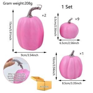 12 Stück Kürbis Halloween Deko Kürbisse Zierkürbisse Herbstdeko Herbstdekorationen Künstliche Kürbisse Für Herbst Thanksgiving Herbst Feiertagsparty Dekoration Halloween Dek