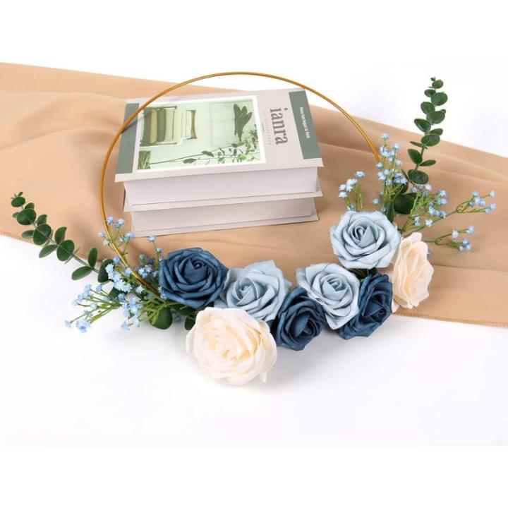 Gypsophila , 10 stuks, Gypsophila , sluierkruid, namaakbloemen, boeketten voor bruiloft, bruid, feest, woondecoratie (blauw)