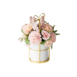 Kunstblumen Künstliche Pflanzen, europäische Keramikvase, Büro, Kaffee, Desktop, künstliche Blumen im Topf, künstliche Nelkendekoration für jeden Anlass