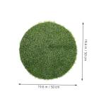 Schachtdeksel decoratie gazon eettafel decoratie tafelloper van gras tapijt bureauonderlegger placemat placemat ronde schachtafdekking groene planten