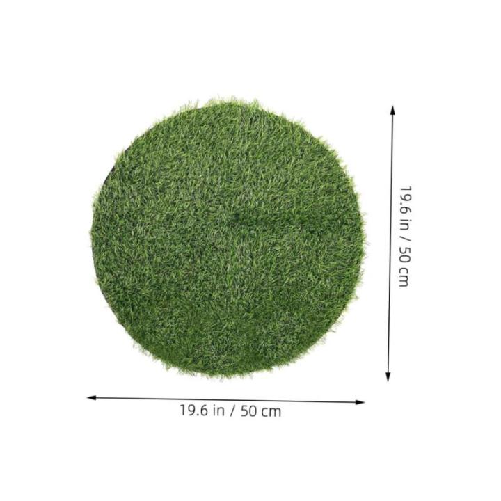 Schachtdeksel decoratie gazon eettafel decoratie tafelloper van gras tapijt bureauonderlegger placemat placemat ronde schachtafdekking groene planten