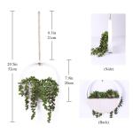 Kunstvetplanten, 2 stuks, hangende parelketting, plantenmand, kunstbloem, plant, voor binnen en buiten, bruiloft, feest, huis, tuin, wanddecoratie