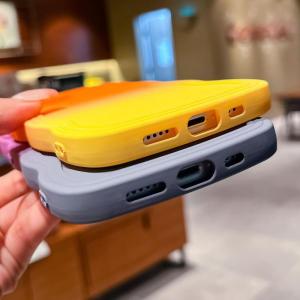 Miagon Gradient esthetische golfhoes voor iPhone XS/X, schattige golven, telefoonhoes voor dames en meisjes, krullend frame, design, siliconen TPU bumper beschermhoes