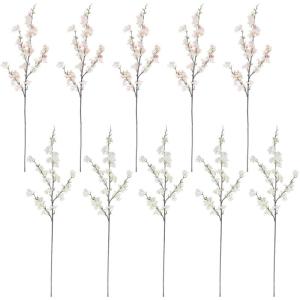 Faux Cherry Blossom Zweige 5pcs 39 Zoll realistische Kirschblütenstiele mit 4 Stielen Seidenkirschblütenblumenzweige für Vase Long Stiele Fake Blumen Vase Arrangements Style11