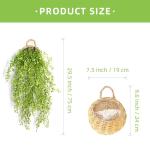Kunstplant hangende met houten mand, hangende plant kunstmatige klimop 107 cm voor kantoor, keuken, tuin, party wanddecoratie (witte wilgen