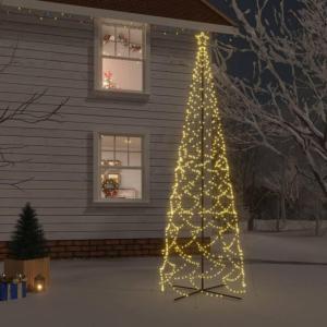 Mobili Weihnachtsbaum mit Kegel, warmweiß, 1400 LEDs, 160 x 500 cm, Weihnachtsdekoration, Weihnachtsbaum, künstlicher Weihnachtsbaum, dünner Ständer