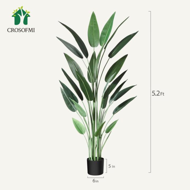 Künstlich Lilienbaum 160CM Fake Tropische Plastik Palme Perfekte Große Pflanzen im Topf für Indoor Outdoor Haus Haus Büro Garten Moderne Dekoration Housewarming Geschenk（1 Pa