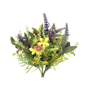 Klein boeket kunstbloemen van lavendel weidebloemen ca. 20 cm incl. steel - boeket bloemstuk bloemstuk kunstmatig