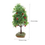 1 Satz Obstbaum-Modell Gründekor Mini-obstbaum Modelleisenbahn Baum Realistischer Pflanzenschmuck Künstlicher Pfirsichbaum Grüner Minibaum Kaktus-dekor Obstbäume Green Plastik 