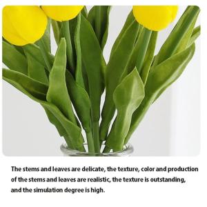 Kunstblumen Künstliche Blumen, Tulpe mit Vase, künstliche Pflanzen, künstliche Pflanzen für Heimdekoration – Seidenblumen-Arrangement für Partys für jeden Anlass