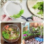 100 g kunstmos om te decoreren, knutselmos, nep decoratief mos om te knutselen, decoratie, voor muur, kerststal, aquarium, creatief groen, kamerplantendecoratie, modelbouw, donkerg