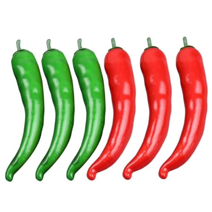 1 Satz Simuliertes Pepper-Modell Pfeffer-Modell-Requisite Jalapenos Kuchenmodelldekoration Simulationspfeffermodellstütze Polyfoam-Paprika-Modell Simulation Pfeffer Poly-Drache 6s