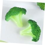 16 STK Simulierter Blumenkohl Gefälschte Gemüsespielzeuge Simulierter Grüner Brokkoli Realistische Brokkoli-Requisiten Lebensechtes Gemüse Künstliches Gemüse Brokkoli PVC Gre