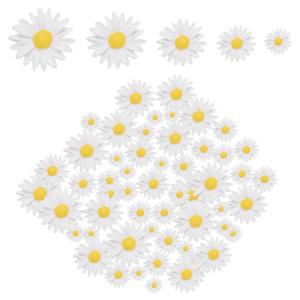 50st Resin Daisy Flower Charms, Plaksteen Hars Daisy Flowers Charms Mini Resin Daisy Flowers Daisy Resin Charms Daisy Embellishments Daisy Flowers for Crafts DIY Decoratie (5 Maten