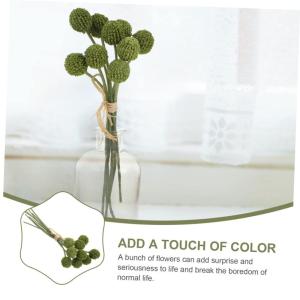 1stk Simulierte Kugelchrysantheme Löwenzahn-dekor Blumensträuße Party-kunstblume Blumenarrangement Strauß Simulations-blumenstrauß-dekor Künstliche Hortensien Green Plastik