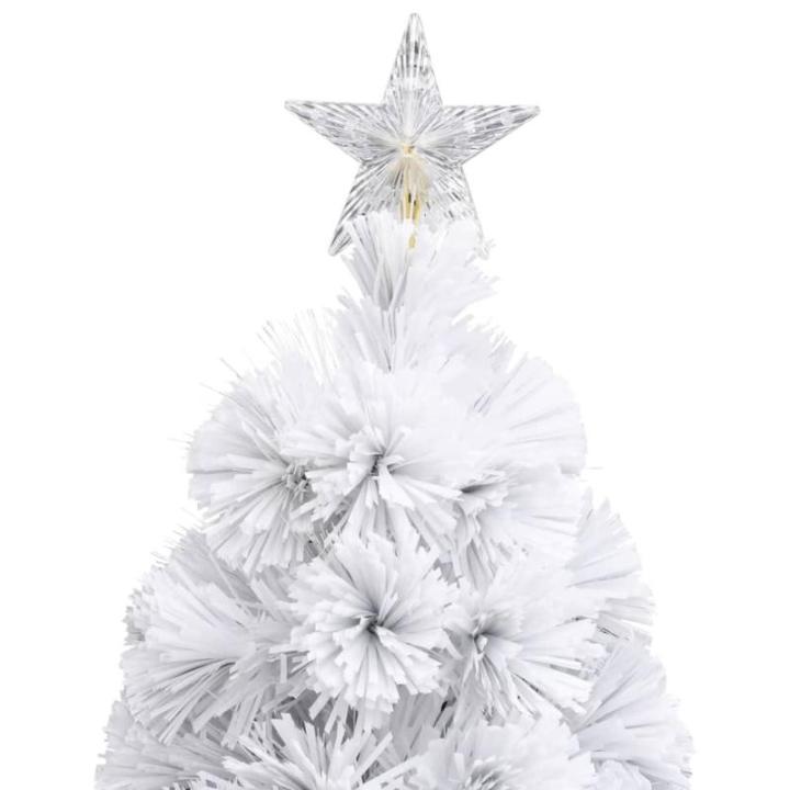 Künstlicher Weihnachtsbaum mit Beleuchtung Weiß 240cm Glasfaser Christbaum Kunstbaum Dekobaum Tannenbaum Weihnachten Künstlicher Weihnachtsbaum für Weihnachtsdeko