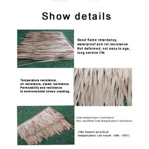 HARICSET Palmgras-rol, kunstmatige verdikte simulaties, strodak, tegels, aluminium, stro, paviljoen, kunststro, kunststro, kunststro, kunststof dak, 6 stuks