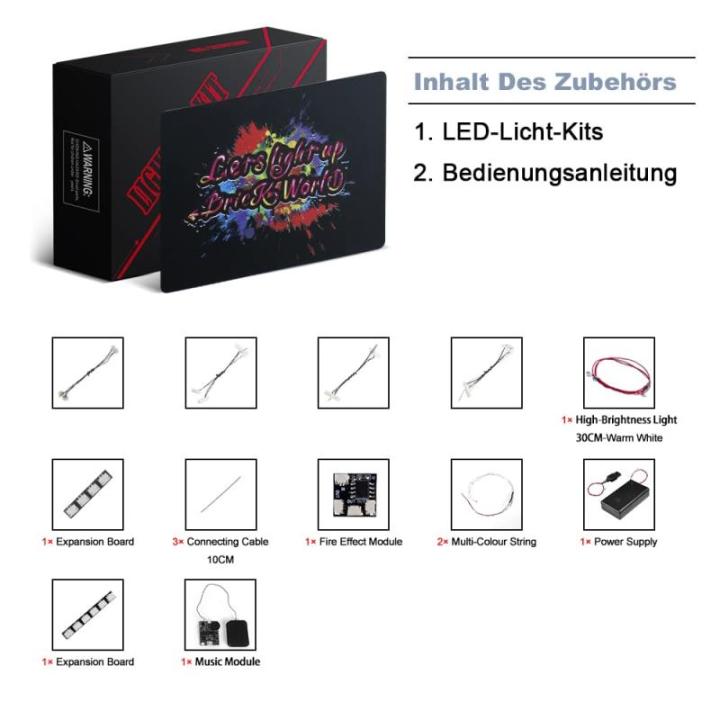 Muziekversie led-verlichtingsset compatibel met Lego kerstboom (geen model), decoratieverlichtingsset voor 40573 bouwstenen, model creatieve speelgoedverlichting