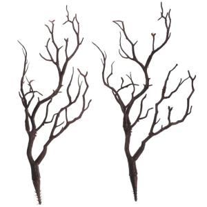 2 Stück Halloween Dekoration AST Halloween Party Dekoration Künstliche Äste Aquarium Dekoration Kleine Dekorative Zweige AST Layout Requisiten Gefälschte Getrocknete