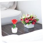 Ornamente Künstlicher Blumenstrauß Pflanzen dekor Dekorationen für Hochzeitszeremonien Fengshui bürodeko büro Dekoration Love Rosenstatue aus Kristall Kristallrose schmücken