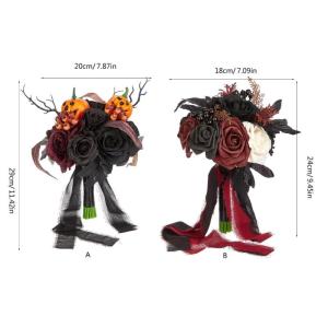 Hochzeitssträuße Schwarze Sträuße Künstliche Blumen für Brautjungfern
