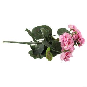 Künstliche Geranien, Blumen, künstliche Pflanze, Geranie, Strauch, Blumen, künstliche Flora, Heimdekoration, Zubehör, künstliche Pflanzen (lila)