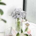 Künstliche Calla-Lilien aus Silber, 24 Stück, silberfarbene Blumen für selbstgemachte Hochzeitssträuße, Tafelaufsätze, Brautparty, Party, Zuhause, Blumenarrangement, Dekorati
