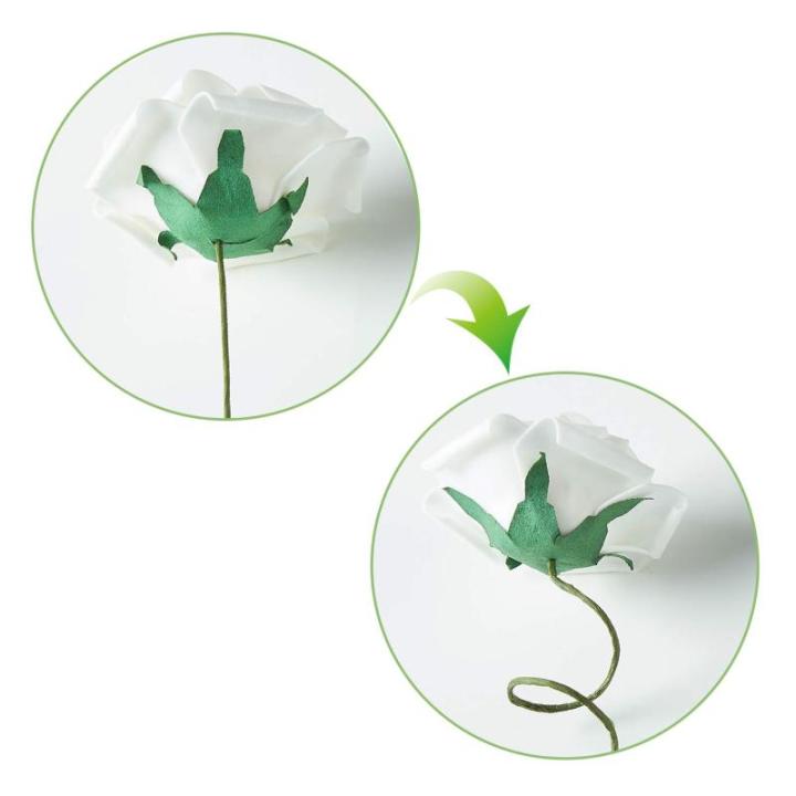 Kunstbloemen, rozen, 25 stuks, decoratieve kunstrozen met stelen, doe-het-zelf bruidsboeketten, Valentijnsdag, Moederdag, bruiloftsfeest, babyshower, woondecoratie, mix roze