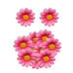 , 100 stuks, roze, kunstgerbera, , koppen, , madeliefjes, namaakbloemen, kleine bloemen voor bruiloft, feest, woondecoratie