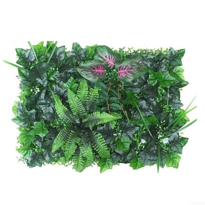 Decoratieve kunstmatige hekken 40 x 60 cm Kunstmatige Plant Gras Nep Plant Wandpanelen Kunstbloemen Hek Groene Bladeren Muur Hekken Outdoor Gesimuleerde Plant Wandpanelen Huis Tuin
