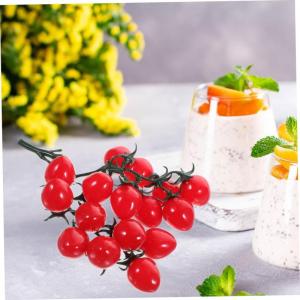 8 STK Simulierte Kirschtomaten Obst-Requisite lebensechte Tomaten Simulationsfrucht Künstliche Tomaten Dekorative Tomaten Dekore aus künstlichen Früchten lebensechte Frucht PVC 