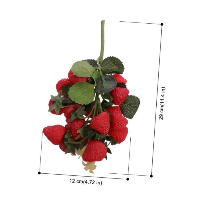 4 Stück Simulierte Obstspieße Künstliche Erdbeeren Lebensechte Obst Requisiten Künstliche Früchte Für Die Dekoration Künstliche Früchte Dekor Obst Requisiten