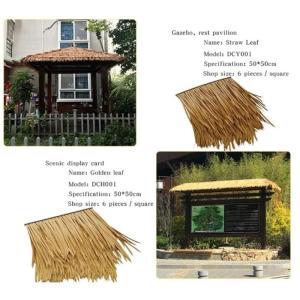 Simulation Thatch Tile - 0.5x0.5m(1.64x1.64ft) - Plastic Natural Wild Fake Straw Artificial Fake Thatch Straw Dekoration Bauernhaus Traufe Stroh Pe Flame Retardant Plastic (Farbe: 