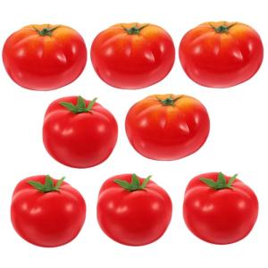 8 Stück Tomatenimitat Modelle Realistische Gemüse Tomaten Lebensechte Gemüsesimulation Tomaten Requisiten Lebendige Rote Tomaten Gefälschte Tomaten Gemüse Realistische