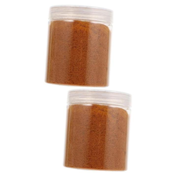 2 Stück 1 Moosrasenpulver grünes Dekor Blumenmittelstücke Mini DIY kunstpflanze Teppiche Simulation Rasendekor Szenenlayout-Dekor künstlich Anlage Kunstrasen Zubehör Unkraut N