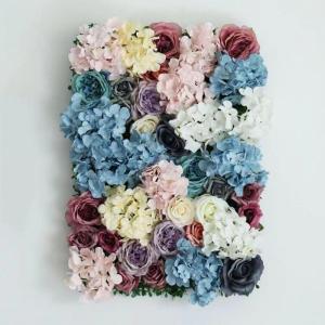 Blumen-Wandpaneel-Set, Künstlicher Wandblumen-Hintergrund, 61 X 40,6 cm, 3D-Seiden-Hortensien-Rosen-Blumenpaneel Für Fotohintergrund, Zuhause, Party, Hochzeit, Hintergrund(8PCS)