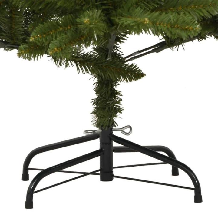 Tannenbaum Kunstbaum mit PVC-Spitzen, Weihnachtsdeko Dekobaum für Innen Außen Künstlicher Weihnachtsbaum Klappbar mit Ständer Grün 210 cm