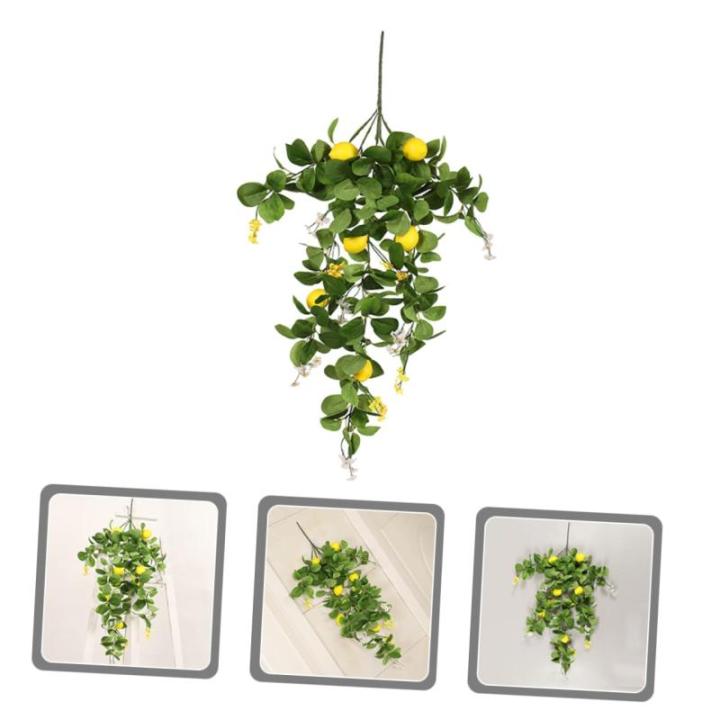 5St Simulation Zitronenrattan gelbe Zitronenzweige künstliche Blumenpflücker Künstliche Zitronenpflanze Dekorative Zitronenpflanze gefälschter Zitronenstiel zitronenzweig dekor